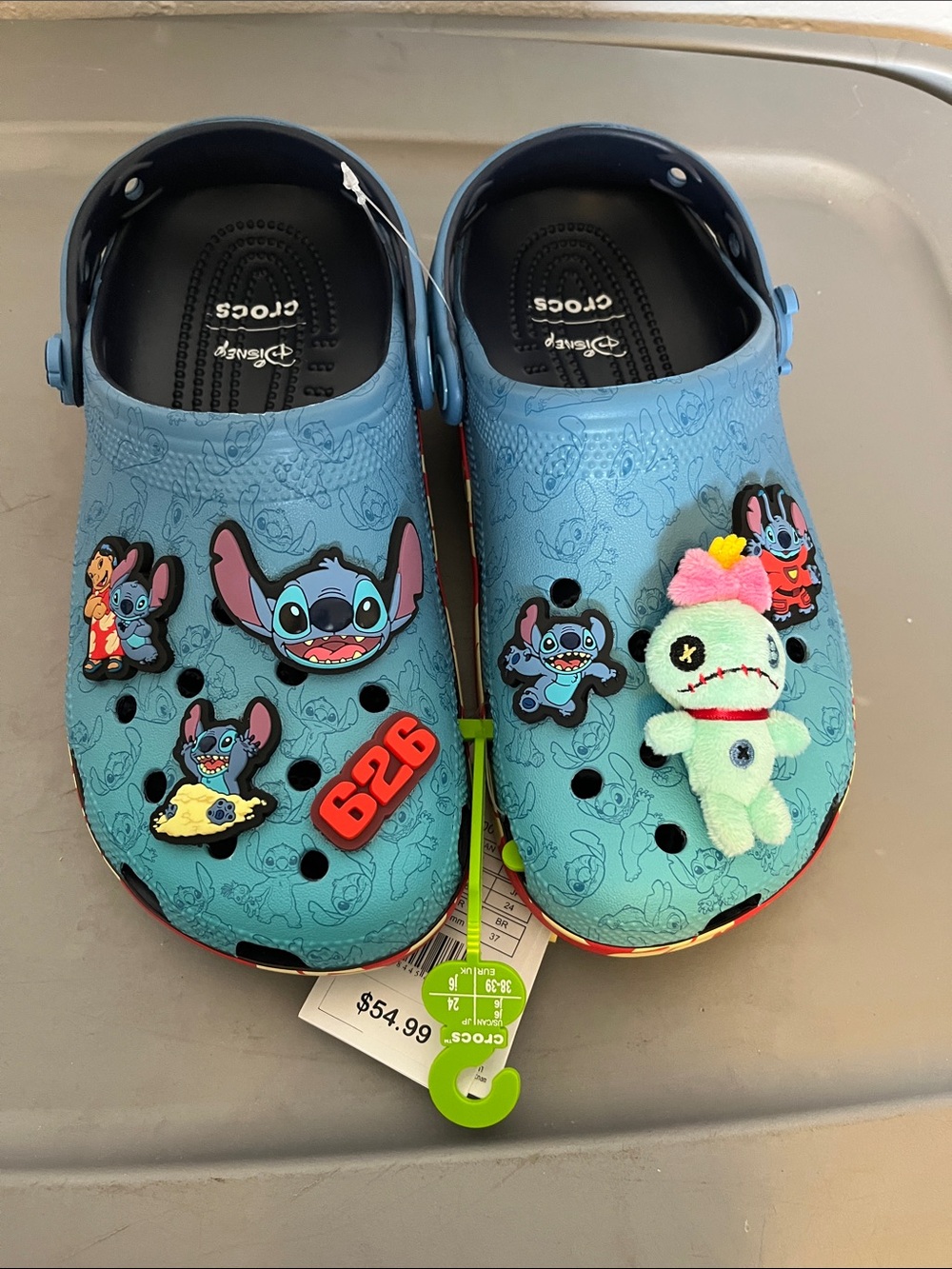 CROCS Kids' Stitch-Themed Clogs with Character Jibbitz